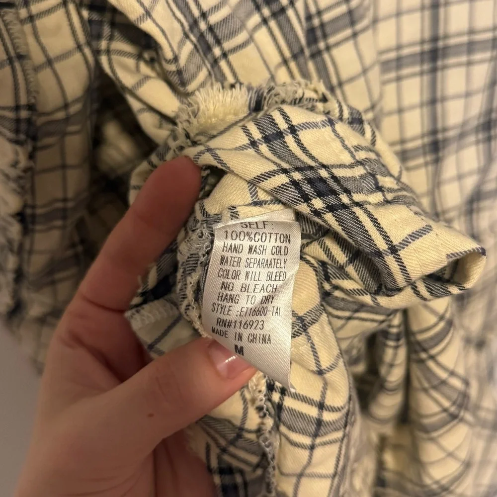 Talulah Plaid Button Up Tunic size medium - Picture 5 of 5
